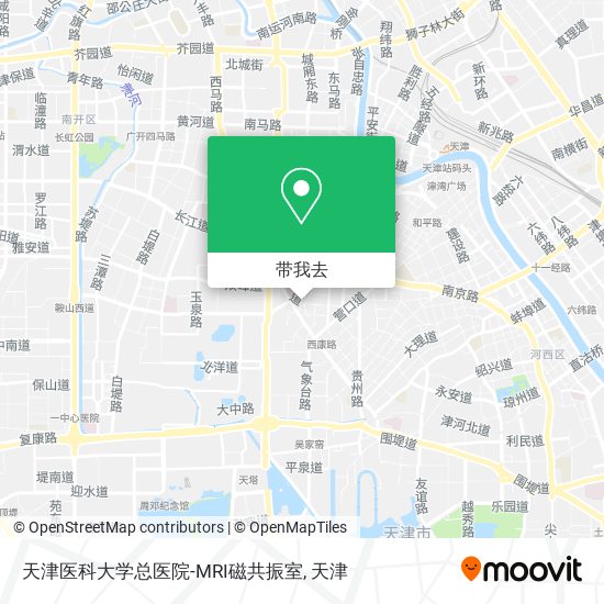 天津医科大学总医院-MRI磁共振室地图