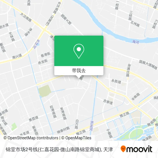 锦堂市场2号线(仁嘉花园-微山南路锦堂商城)地图