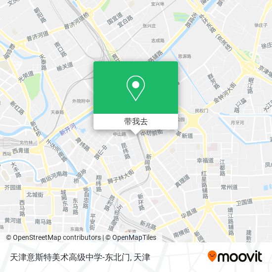 天津意斯特美术高级中学-东北门地图