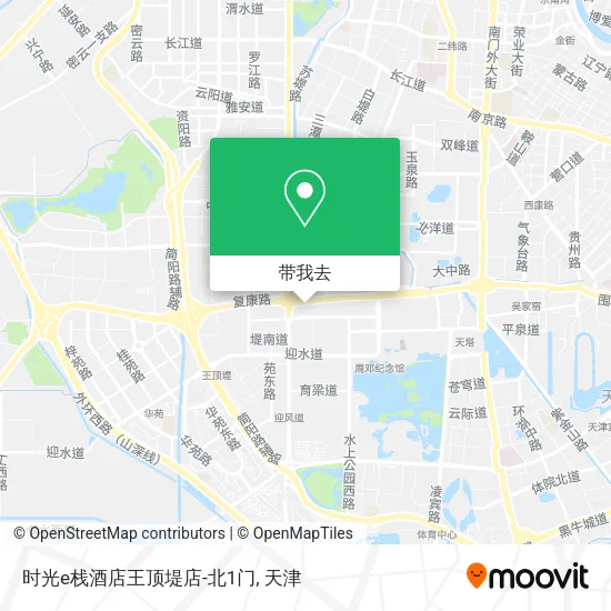 时光e栈酒店王顶堤店-北1门地图