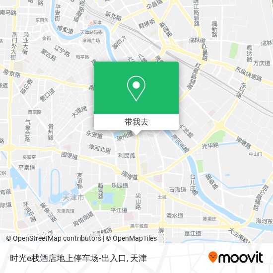 时光e栈酒店地上停车场-出入口地图