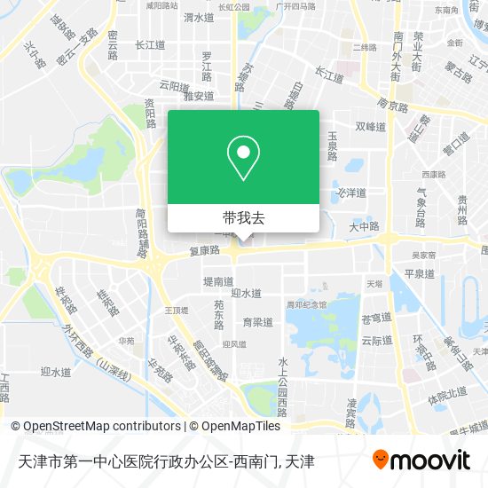 天津市第一中心医院行政办公区-西南门地图