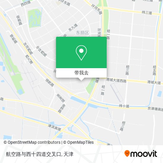 航空路与西十四道交叉口地图