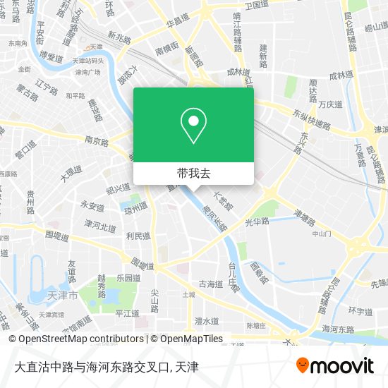 大直沽中路与海河东路交叉口地图