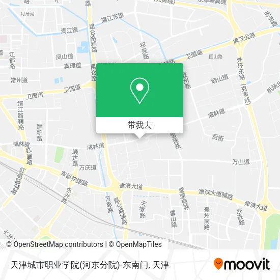天津城市职业学院(河东分院)-东南门地图