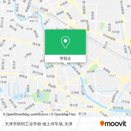 天津市纺织工业学校-地上停车场地图