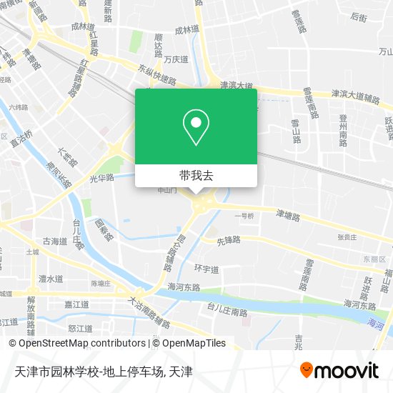 天津市园林学校-地上停车场地图
