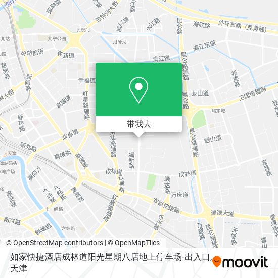 如家快捷酒店成林道阳光星期八店地上停车场-出入口地图