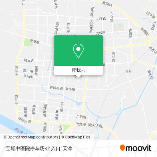 宝坻中医院停车场-出入口地图