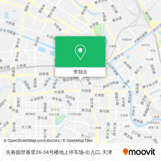 先春园世春里26-34号楼地上停车场-出入口地图