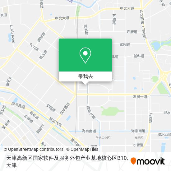 天津高新区国家软件及服务外包产业基地核心区B10地图