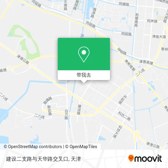 建设二支路与天华路交叉口地图