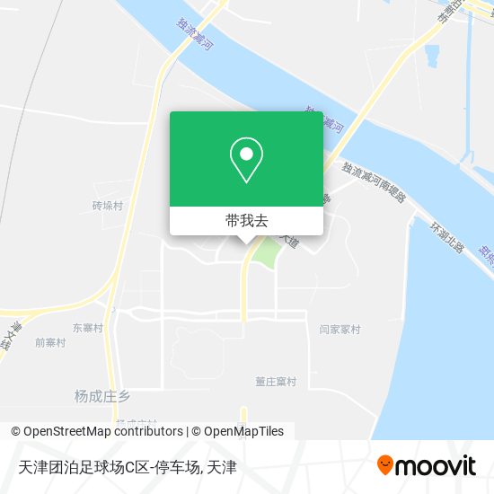 天津团泊足球场C区-停车场地图
