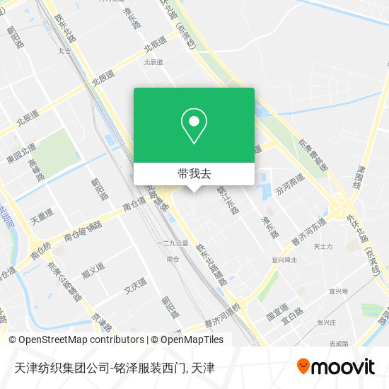 天津纺织集团公司-铭泽服装西门地图