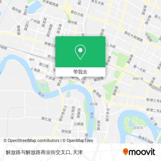 解放路与解放路商业街交叉口地图