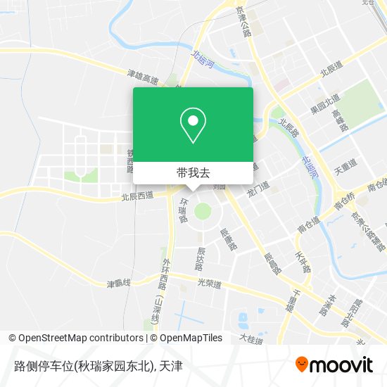 路侧停车位(秋瑞家园东北)地图