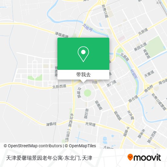 天津爱馨瑞景园老年公寓-东北门地图