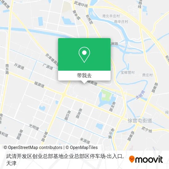 武清开发区创业总部基地企业总部区停车场-出入口地图