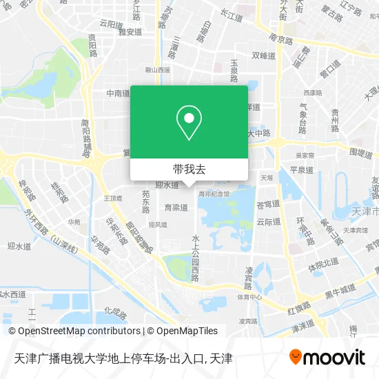 天津广播电视大学地上停车场-出入口地图