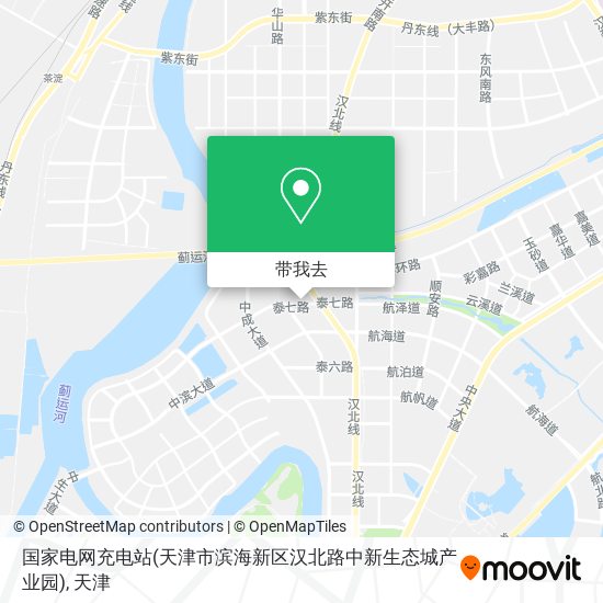 国家电网充电站(天津市滨海新区汉北路中新生态城产业园)地图