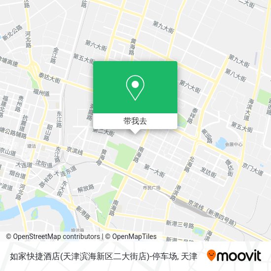 如家快捷酒店(天津滨海新区二大街店)-停车场地图
