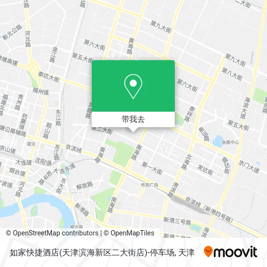 如家快捷酒店(天津滨海新区二大街店)-停车场地图
