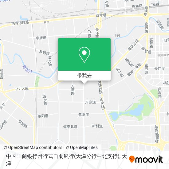 中国工商银行附行式自助银行(天津分行中北支行)地图
