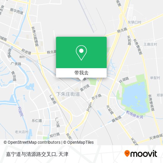 嘉宁道与清源路交叉口地图