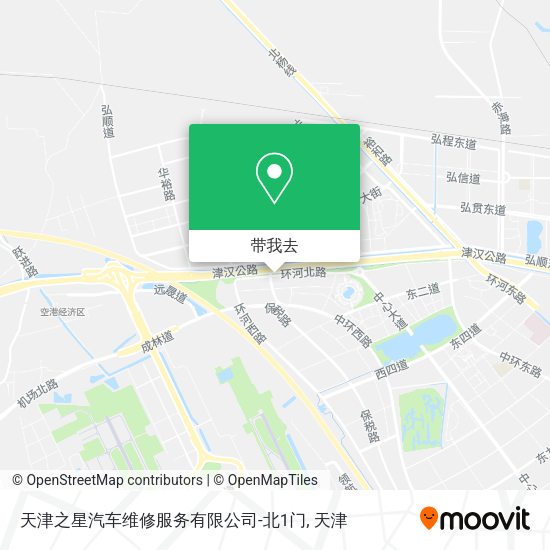 天津之星汽车维修服务有限公司-北1门地图