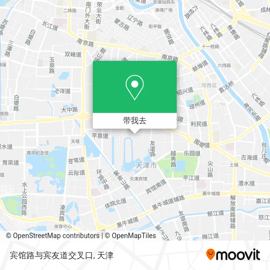 宾馆路与宾友道交叉口地图