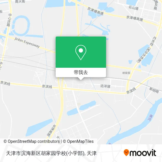 天津市滨海新区胡家园学校(小学部)地图