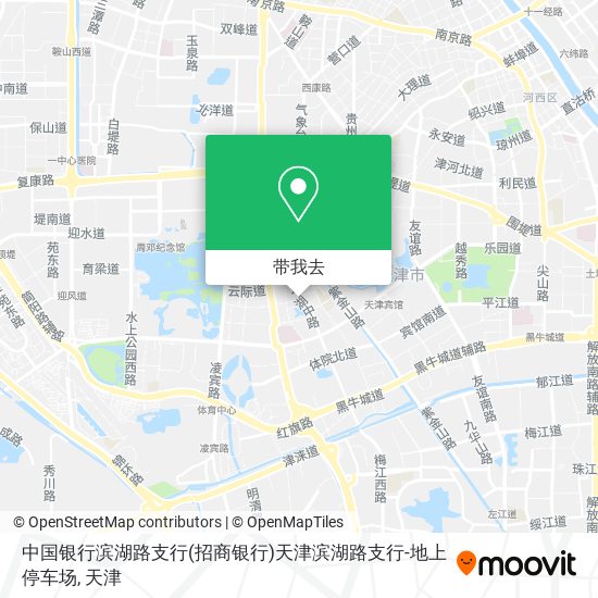 中国银行滨湖路支行(招商银行)天津滨湖路支行-地上停车场地图