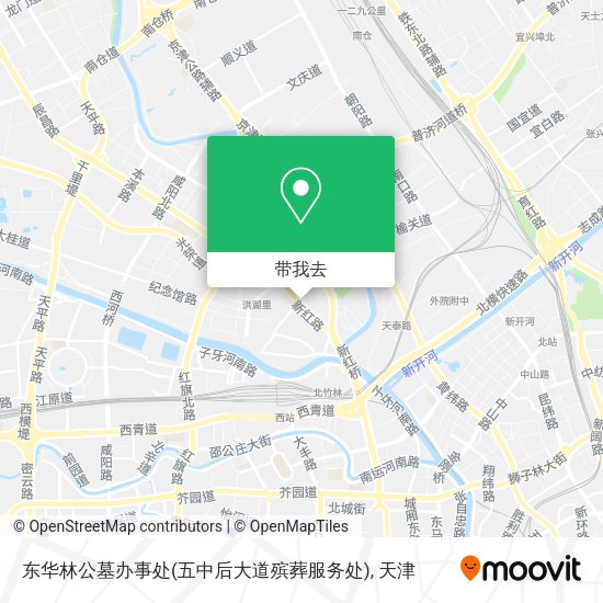 东华林公墓办事处(五中后大道殡葬服务处)地图