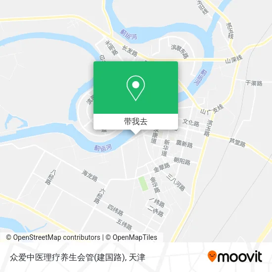 众爱中医理疗养生会管(建国路)地图