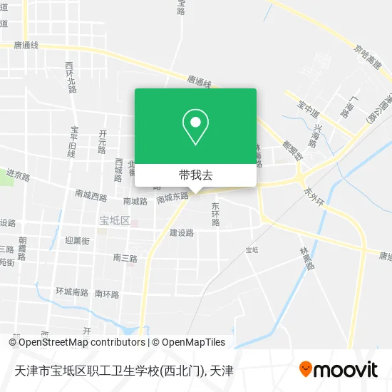天津市宝坻区职工卫生学校(西北门)地图