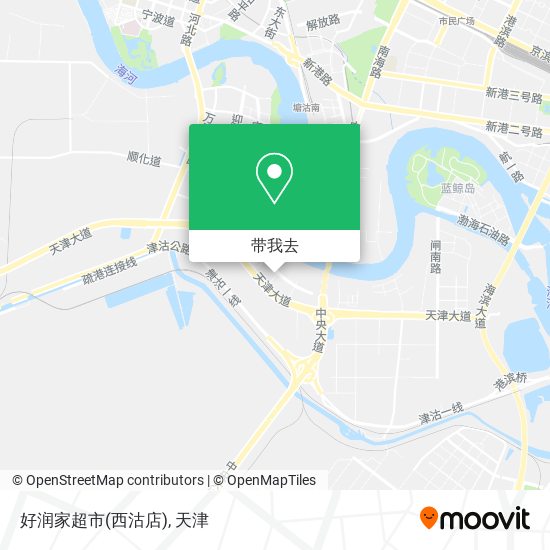 好润家超市(西沽店)地图