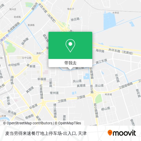 麦当劳得来速餐厅地上停车场-出入口地图