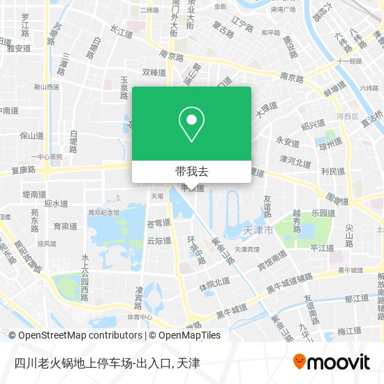 四川老火锅地上停车场-出入口地图