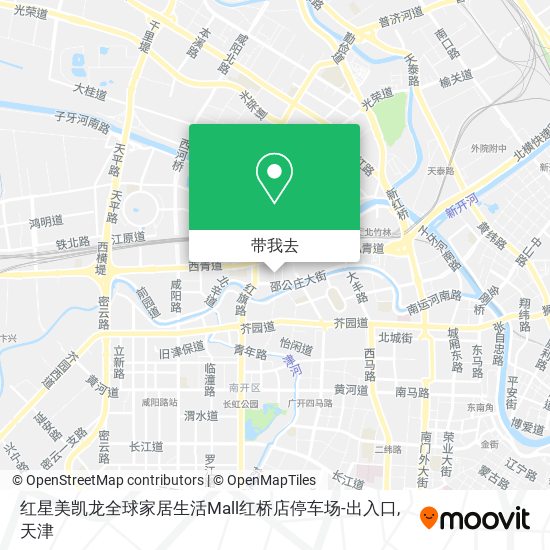 红星美凯龙全球家居生活Mall红桥店停车场-出入口地图