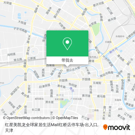 红星美凯龙全球家居生活Mall红桥店停车场-出入口地图