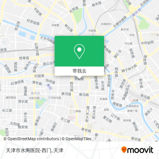 天津市水阁医院-西门地图