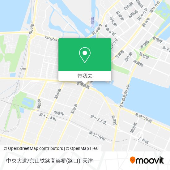 中央大道/京山铁路高架桥(路口)地图