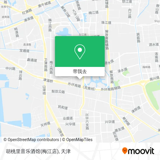 胡桃里音乐酒馆(梅江店)地图