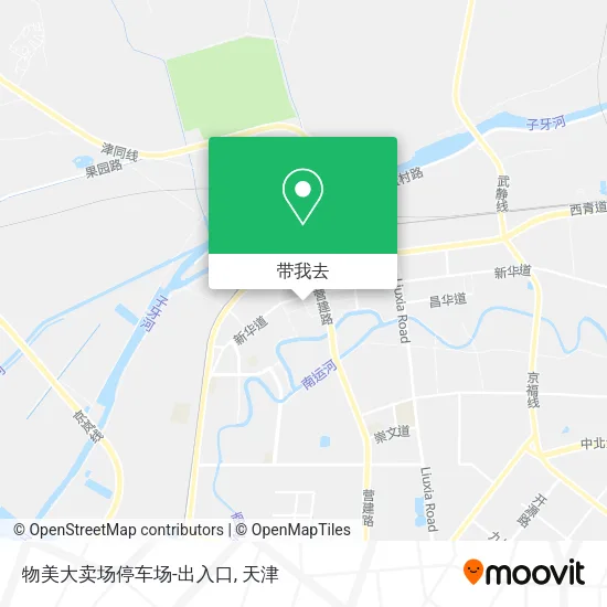 物美大卖场停车场-出入口地图