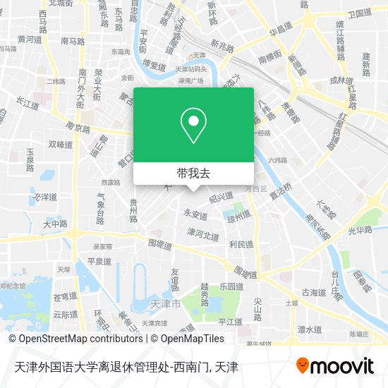 天津外国语大学离退休管理处-西南门地图