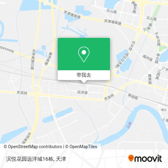 滨悦花园远洋城16栋地图