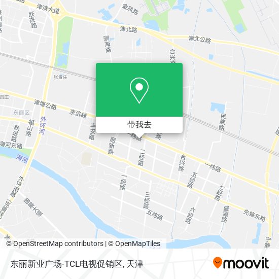 东丽新业广场-TCL电视促销区地图