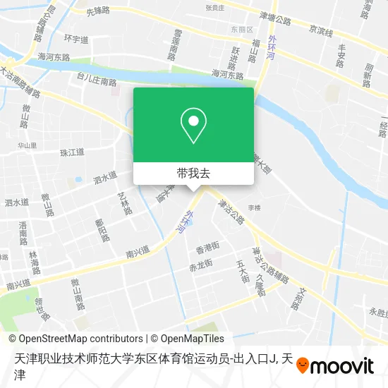 天津职业技术师范大学东区体育馆运动员-出入口J地图
