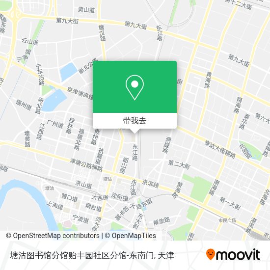 塘沽图书馆分馆贻丰园社区分馆-东南门地图
