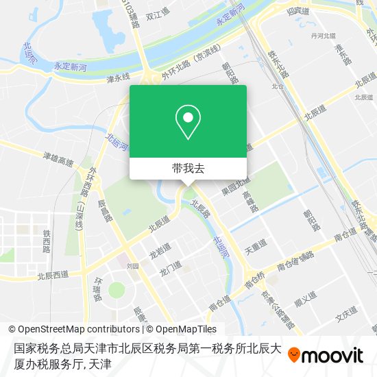 国家税务总局天津市北辰区税务局第一税务所北辰大厦办税服务厅地图